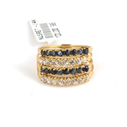 14K Gold 4 Wires Ring With Cz - 5