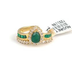 14K Gold Ring With Emerald - 4