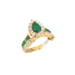 14K Gold Ring With Emerald - 1