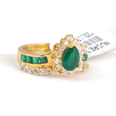 14K Gold Ring With Emerald - 2