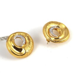 14K Gold Roe Deer Eye Stud Earrings - Nusrettaki (1)