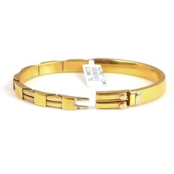 18K Gold Designer Clasp Italian Bangle - Nusrettaki (1)