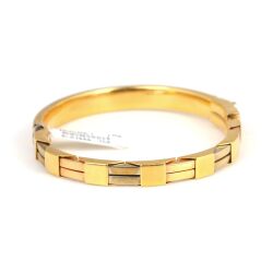 18K Gold Designer Clasp Italian Bangle - Nusrettaki