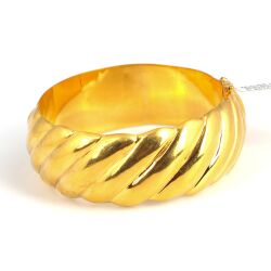 22K Gold Artisancrafted Traditional Hinged Bangle Bracelet - 1