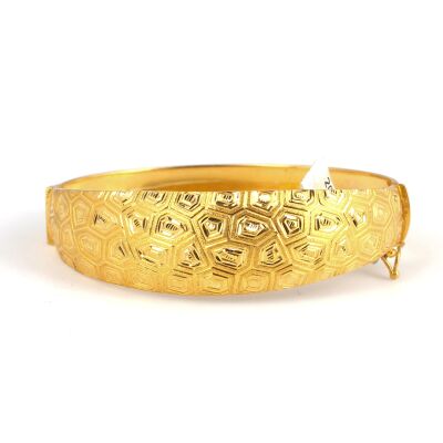 22K Gold Bangle Bracelet, Comb Design - 2