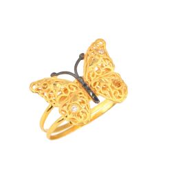 22K Gold Butterfly Model Ring - Nusrettaki (1)