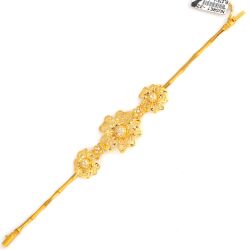 22K Gold Filigree Flower Model Bracelet - Nusrettaki (1)