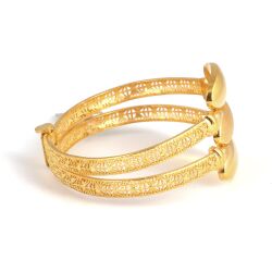 22K Gold Macaron Bangle Bracelet - 3