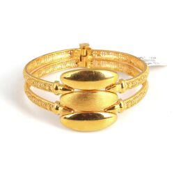 22K Gold Macaron Bangle Bracelet - 4