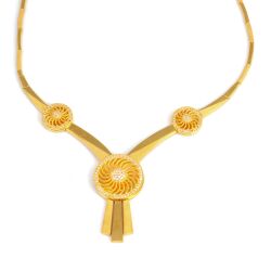 22K Gold Mirror Model Necklace - 1