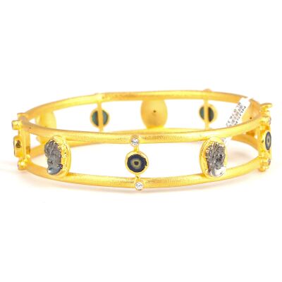 24 K Tube Gold Bracelets - 2