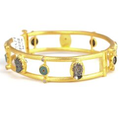 24 K Tube Gold Bracelets - Nusrettaki