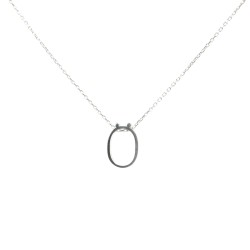 Silver O Letter Necklace - Nusrettaki