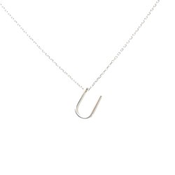 925 Sterling Silver U Letter Necklace - Nusrettaki