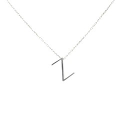 925 Sterling Silver Z Letter Necklace - Nusrettaki (1)