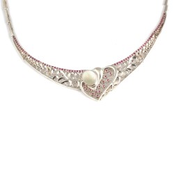 925 Sterling Silver Love Heart Necklace - Nusrettaki (1)