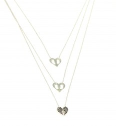 Silver Baby Footprints & Heart Necklace - Nusrettaki (1)