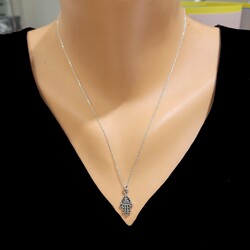 Silver Hand of God Necklace - Nusrettaki