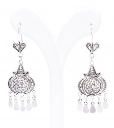 925 Sterling Silver Cobweb's Filigree Dangle Earring - Nusrettaki (1)