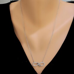 Silver Endless Love Arrows Necklace - Nusrettaki