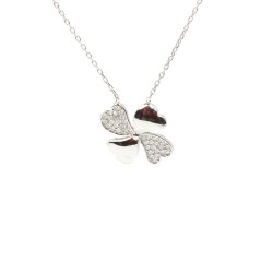 Silver Clover Necklace - Nusrettaki (1)