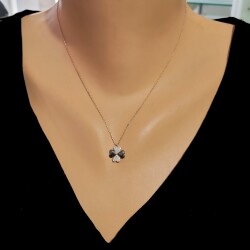 Sterling Silver Lucky in Love Necklace - Nusrettaki