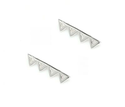 925 Ayar Gümüş Zikzak Earcuff Küpe - 8