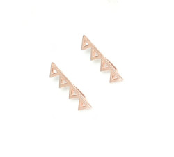 925 Ayar Gümüş Zikzak Earcuff Küpe - 7