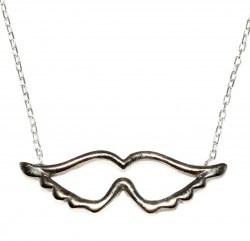 925 K Sterling Silver Angel Wing Necklace - 3