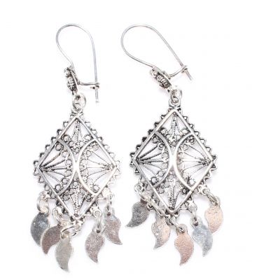 925 Silver Chandelier Filigree Earring - 3