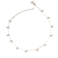 925 Sterling Silver Anklet with stone - Nusrettaki