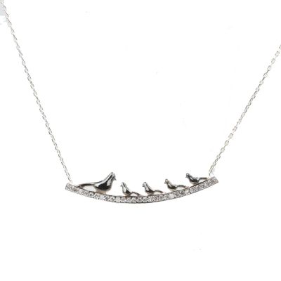 925 Sterling Silver Dove Necklace - 3