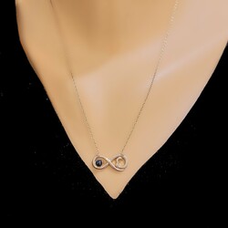 925 Sterling Silver Eternity Love Necklace - Nusrettaki