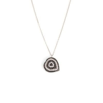 Sterling Silver Evil Eye Heart Necklace - 2