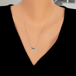 925 Sterling Silver Love Butterfly Necklace 