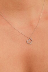 925 Sterling Silver Love Heart Design Necklace - 3