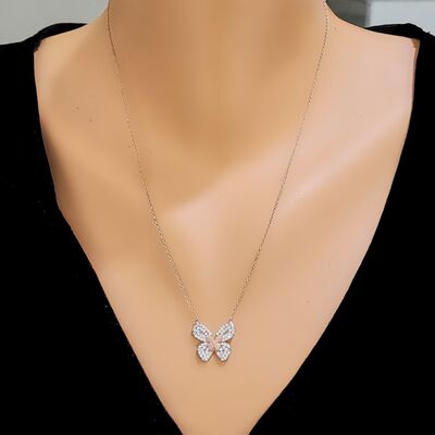 925 Sterling Silver Mediterranean Butterfly Necklace - 1