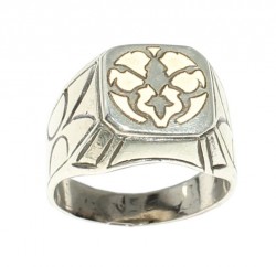 925 Sterling Silver Patterned Ring - Nusrettaki