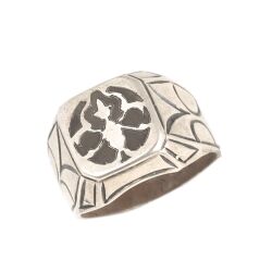 925 Sterling Silver Patterned Ring - Nusrettaki