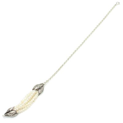 925 Sterling Silver Pearl Anklet - 2