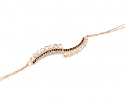 925 Sterling Silver S Model Bracelet, Rose Gold Vermeil - Nusrettaki (1)