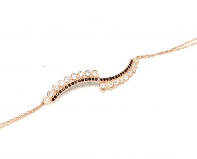 925 Sterling Silver S Model Bracelet, Rose Gold Vermeil - 2