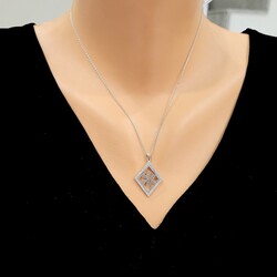 925 Sterling Silver Snowflake Necklace - Nusrettaki