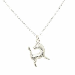 925 Sterling Silver Zebra Model Necklace - Nusrettaki