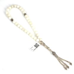 Silver Prayer Beads with Moonstone - Nusrettaki (1)