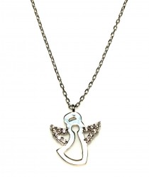 925 Sterling Silver Angel Necklace - Nusrettaki (1)