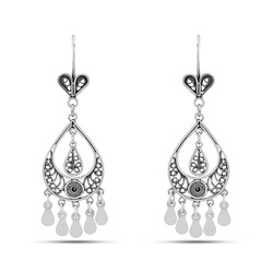 Dangle Filigree Earrings 925 sterling silver - Nusrettaki (1)