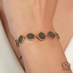 24K Gold & Silver Illustrated Bracelet - Nusrettaki