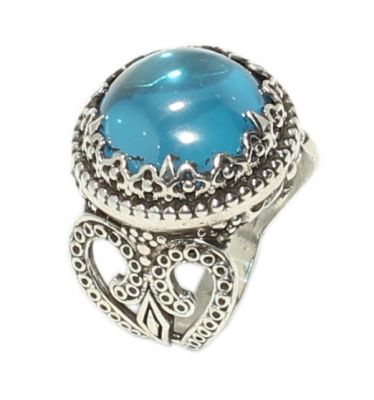 Silver Ring with Aquamarine - 5