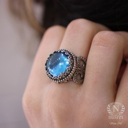 Silver Ring with Aquamarine - 3